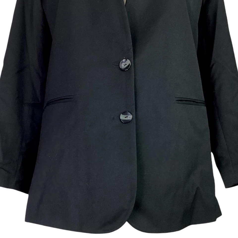 Chaqueta Blazer Maggie Barnes Mujer 16W Negra Abotonada Manga Larga Bolsillos NUEVO Foto 2 de 4