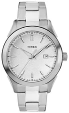 Timex TW2R90500 Men's Analog Round Watch Silver-Tone Steel Bracelet