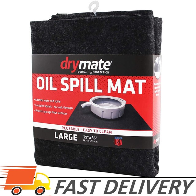 Oil Spill Mat Garage Floor Absorbent Pad Leaks Spills Surface Protector