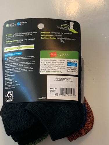 Hanes Premium Performance 7 Pair Boy’s No Show Socks (9 -2.5 shoe size) - Picture 7 of 11