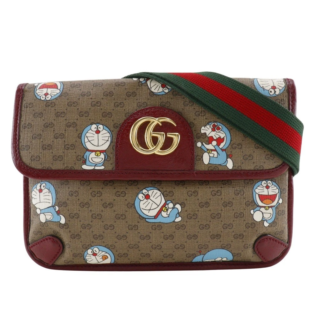 Gucci Doraemon sac taille sac body bag 647817 GG toile marron italien épaule