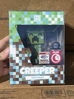 Youtooz Minecraft Creeper Vrare 2025 Wondercon Exclusive GITD Glow + Protector