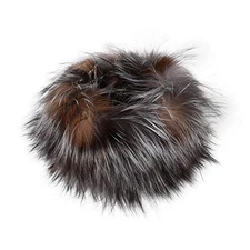 Women's Fur Infinity Scarf Furry Neck Warmer Fluffy Loop Natural Red Fox