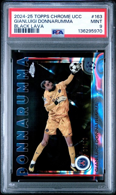 2024-25 TOPPS CHROME UEFA CLUB COMPETITIONS #163 GIANLUIGI DONNARUMMA 1/10 PSA 9