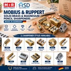 Mobius Ruppert Solid Brass Pencil Sharpener Single Double Hole Heavy Duty Metal