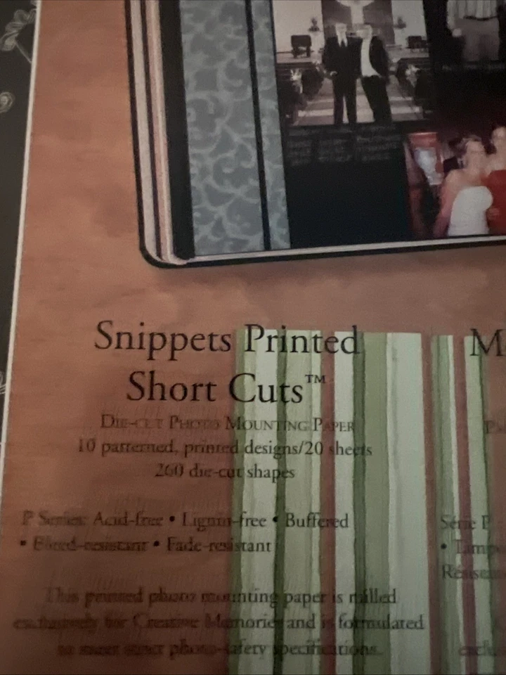 Creative Memories Lot: Shortcuts Classy/Symmetricks Snippets Die Cut Paper - Image 2 of 4