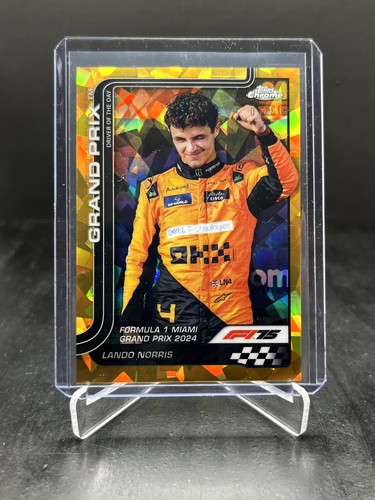 2025 Topps Chrome Sapphire Formula 1 F1 Lando Norris Gold 01/50 #127 Bookend