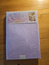 spring Damask Pink Tablecloth Oblong 60x104 New Brownstone Gallery 91365