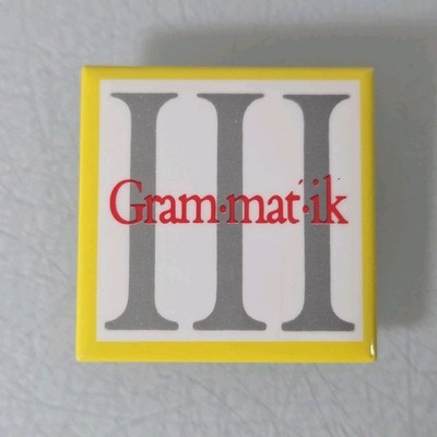 Vintage Grammatik Computer Software Grammar Spell Checker PC Pin Pinback Button