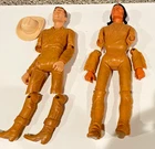 60's-70's Vintage Marx Johnny West and Chief Cherokee Action Figure need repairs