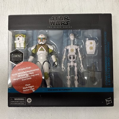 Star Wars: Battlefront II Black Series Clone Commando & B1 Battle Droid Sealed