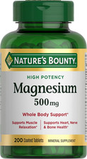 Magnesium 500mg Supplement 200 Tablets High P...