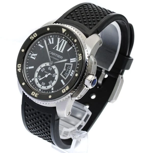 Cartier — Cartier Calibre de Diver W7100056 43mm SS Black Dial Automatic Watch #C4669