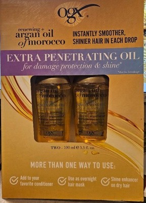 OGX Renewing Argan Oil of Morocco Extra Penetrating Oil, Two Pack 3.3 oz (100ml)