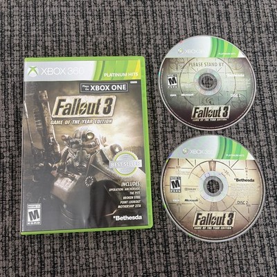 Fallout 3 Game Of The Year Edition Platinum Hits Xbox 360 Xbox One Tested Works