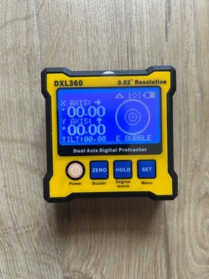 DXL360 Dual Axis Digital Inclinometer Digital Protractor Angle Gauge Open Box