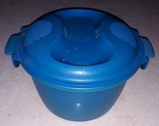 TUPPERWARE cuiseur a riz micro-ondes 2,2L bleu & vert