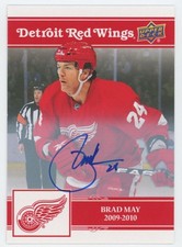 2025-26 UD DETROIT RED WINGS CENTENNIAL Brad May #46 AUTO