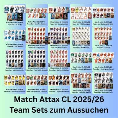 Topps MATCH ATTAX Champions League 2025/2026 25/26 Komplette Team Sets aussuchen