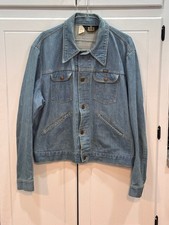 Vintage 1970s Maverick Denim Trucker Jacket Made in USA Size 46
