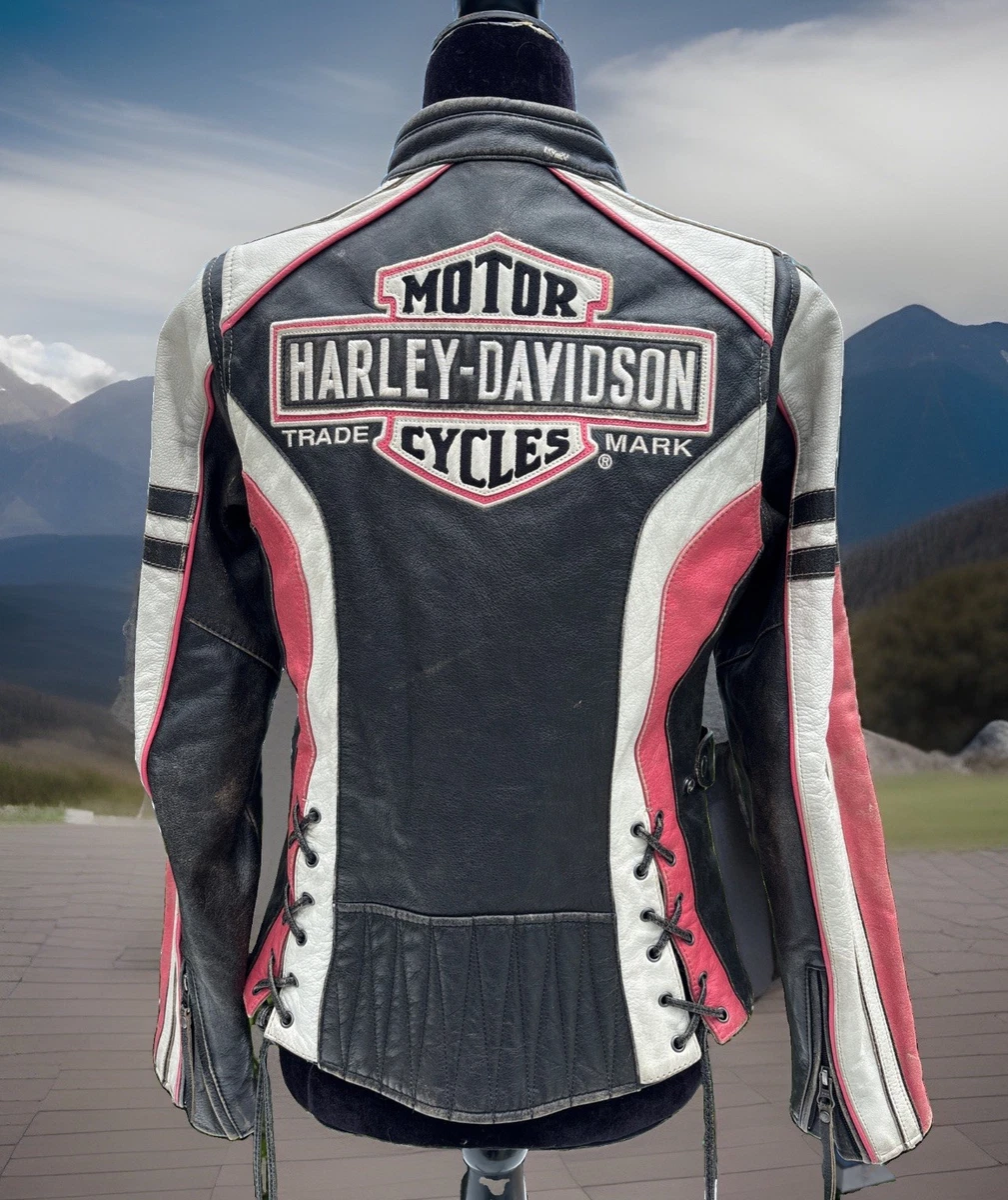 Harley-Davidson Pink Leather Outer Shell Coats, Jackets & Vests