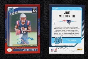 2024 Panini Donruss Optic Rated Red Prizm /75 Joe Milton III #255 Rookie Auto RC