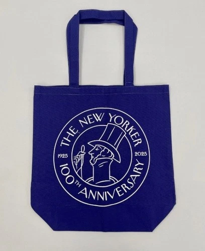 New Yorker 100th Anniversary Blue Canvas Tote Bag~NEW IN PACKAGE!