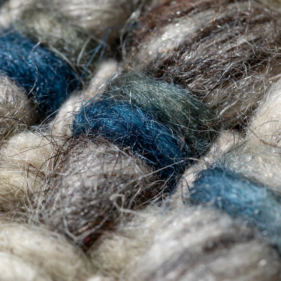 3x5 Dalyn Blue Solid Lines Banded Striped Door Mat BD1 - Aprx 3' 6" x 5' 6" - Image 2 of 2