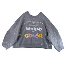 Disney 100 Sweatshirt Womens Sz 3X World of Color Polka Dot Boxy Mickey New NWT