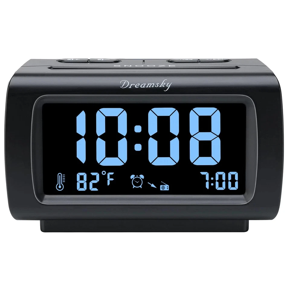 Alarm Clock Radio for Bedroom - FM Radio Clock with Battery Backup, USB - Image 3 of 4