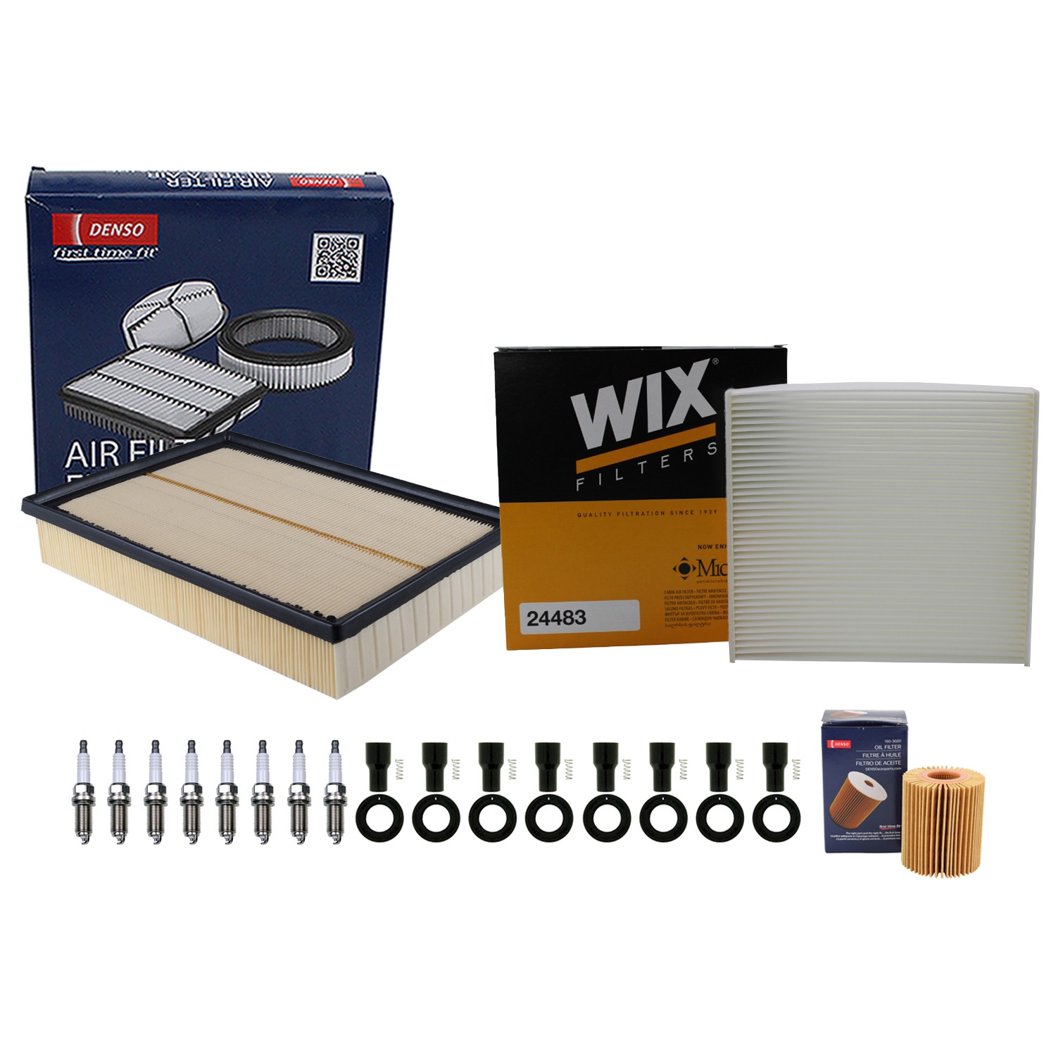 Denso Tune Up Kit NGK 8 Spark Plugs and Boots Kit for GX460 4.6 V8 1UR-FE URJ150