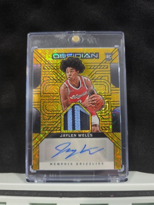 #ad Jaylen Wells 2024 25 Panini Obsidian 06 10 RPA Auto Patch RC Gold Mojo #RJI WEL $199.99
