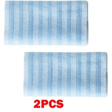 2Pack Blue Stripes Japanese Washcloth Bath Scrubber Towel For Back Exfoliating