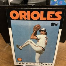 1986 Topps #597 Sammy Stewart Baltimore Orioles Baseball Card