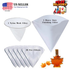 Maple Syrup Filter Set, 12 Pcs Reusable Maple Syrup Kit, Include 1 Heavy Duty