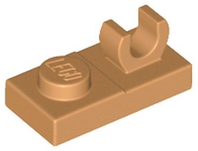 Lego Plate, Modified 1 x 2 with Open O Clip on T-44861-Farbauswahl-color choice