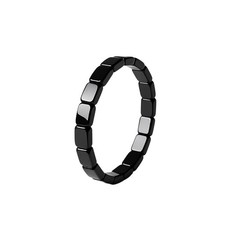 DivaGlamz Hematite Bracelet For Men, Reclaim Your Edge & Large, Black Square