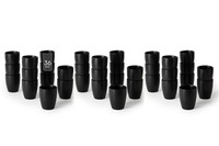 Kaffeetasse 36Er Set Kaffeebecher Tasse Ohne Henkel Steingut Schwarz Matt 340 Ml