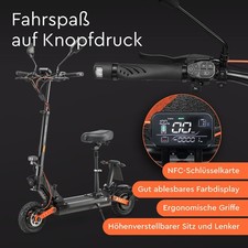 10" JOYOR S8-E Faltbarer Offroad Elektroroller 800W 48V 26AH E-Scooter EEC