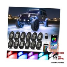 12 Pods RGB LED Rock Lights for Trucks Pickup RGB-12 Pods with Brake NEW