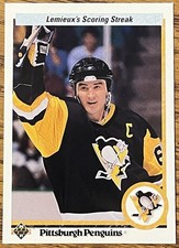 Mario Lemieux 1990-91 Upper Deck Hockey Card #59 Penguins NHL HOF Free Ship