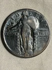 1926 D Standing Liberty Quarter - Fine - 90% Silver 25 Cents - Dark Toning