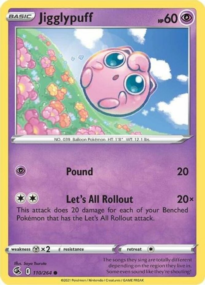 Pokemon - Jigglypuff - 110/264 - Non Holo - Fusion Strike - NM/M