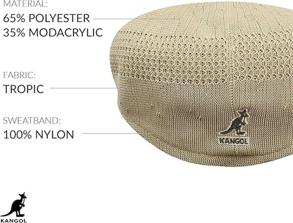 Gorra plana Kangol unisex Tropic 504 Ventair, opciones de tamaño y color Foto 2 de 4