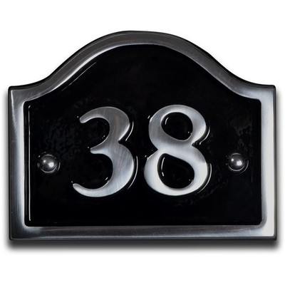 Aluminium Brücke Hausnummer 38 - schwarz