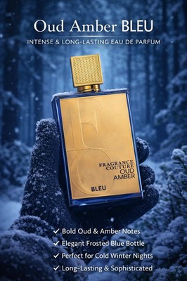 Couture Oud Amber Bleu Eau de Parfum   Long Lasting Cologne for Men 3.4 oz / 100