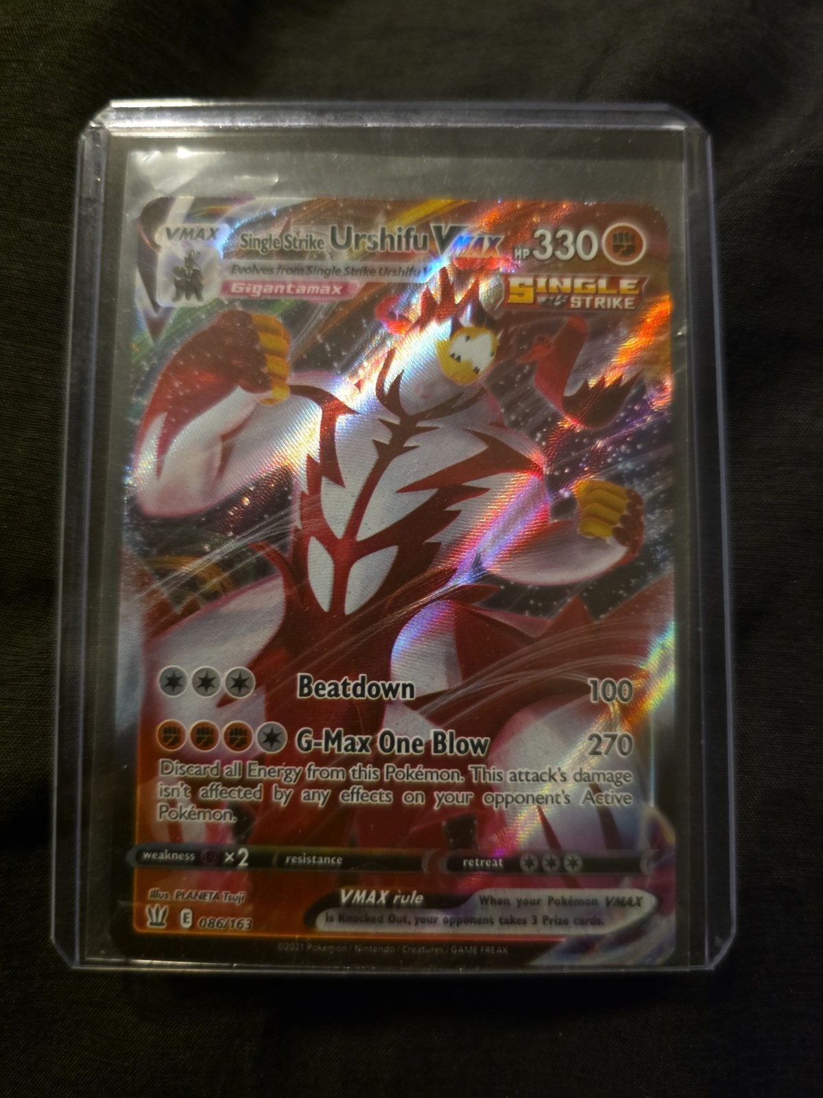 Pokémon TCG Urshifu VMAX SWSH Battle Styles Single Strike 168/163