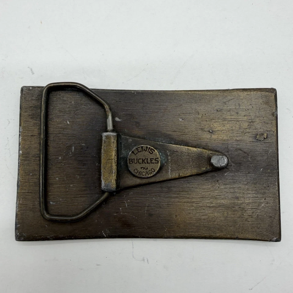 Fivela de cinto vintage bronze Acapulco ouro FALHA** - Imagem 4 de 4