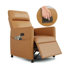 Brown Leather ElectricRecliner Chair for Adults-Power Lift Recliner withFootrest