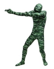 Morphsuits Full body CAMOUFLAGE Dark Original Fancy Dress Costume MEDIUM 183cm